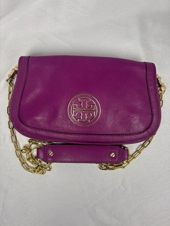 Tory Burch Violet Leather Chain Shoulder Bag